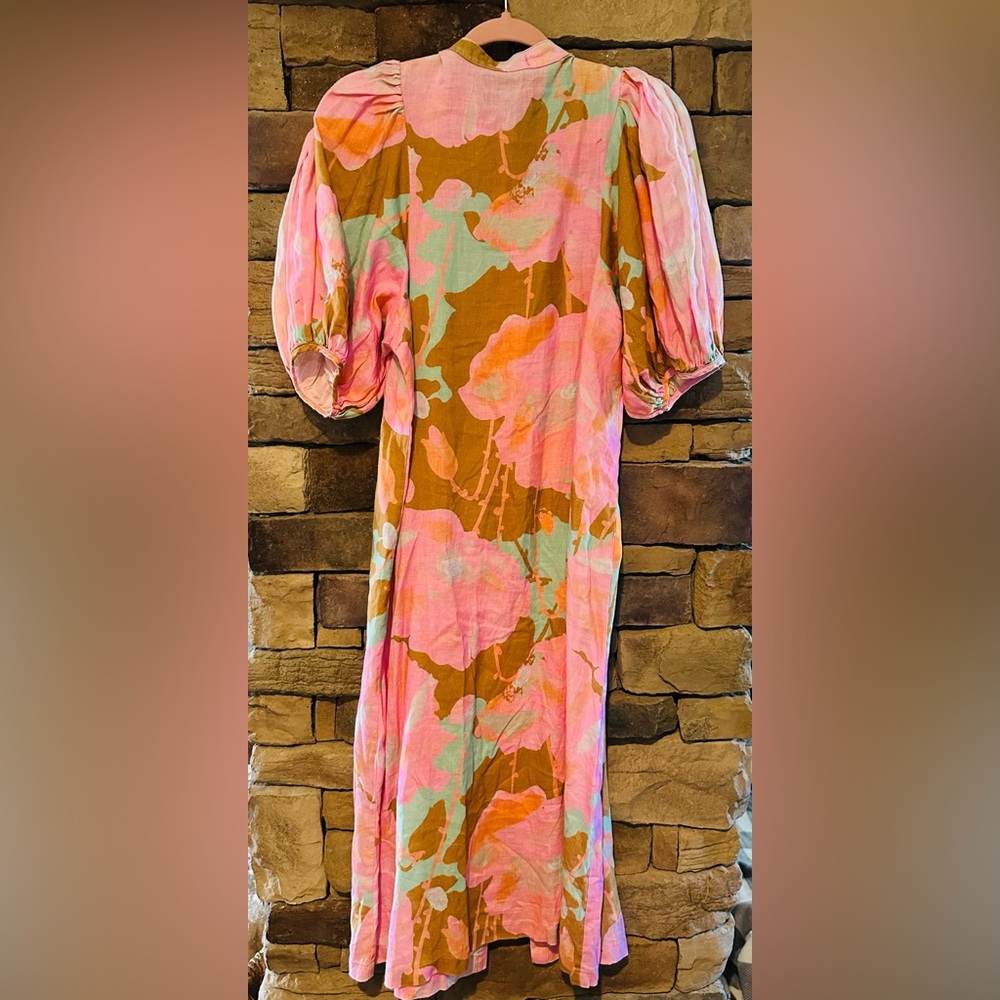 NWT Lanhtropy Floral Puff Sleeve Dress! SZ Small - Picture 4 of 8